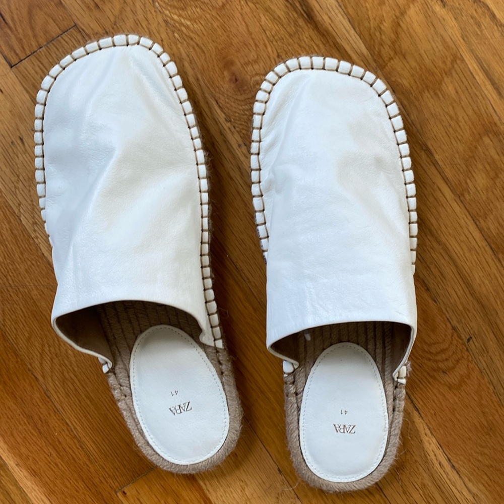 Zara Espadrille slides - leather